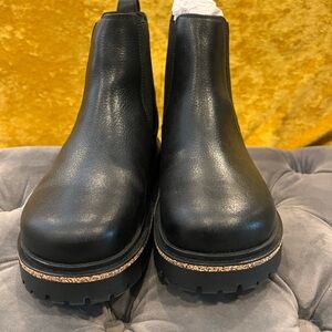 Birkenstock Black Leather Ankle Booties